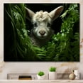 thumbnail image 1 of Designart "Floral Meadow with White Baby Goat III" Animals Wall Art - Modern Farmhouse White Goat Hallway Wall Art Decor, 1 of 4