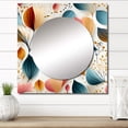 thumbnail image 1 of Designart "Floral Pattern In Botanical Pastel Colors I" 0 Square Mirror For Wall Decor - Large Blue Square Printed Wall Mirror Art - Square Bohemian Mirror - Wall Mounted Square Large Mirror, 1 of 5