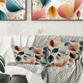thumbnail image 1 of Designart "Floral Pattern In Botanical Pastel Colors I" Botanical Printed Throw Pillow, 1 of 5
