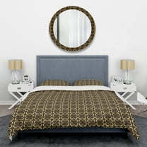 Designart 'Floral Retro Pattern II' Mid-Century Modern Duvet Cover Set