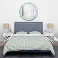 thumbnail image 1 of Designart 'Floral Retro Pattern IV' Mid-Century Modern Duvet Cover Set, 1 of 4
