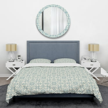 Designart 'Floral Retro Pattern IV' Mid-Century Modern Duvet Cover Set