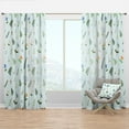thumbnail image 1 of Designart 'Floral Retro Pattern IX' Mid-Century Modern Curtain Panel, 1 of 4