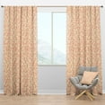 thumbnail image 1 of Designart 'Floral Retro Pattern V' Mid-Century Modern Blackout Curtain Panel, 1 of 4