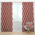 thumbnail image 1 of Designart 'Floral Retro Pattern VI' Mid-Century Modern Blackout Curtain Panel, 1 of 4