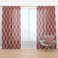 thumbnail image 1 of Designart 'Floral Retro Pattern VI' Mid-Century Modern Curtain Panel, 1 of 4