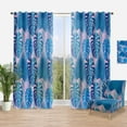 thumbnail image 1 of Designart 'Floral Retro Pattern XV' Mid-Century Modern Curtain Panel, 1 of 4