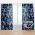 thumbnail image 1 of Designart 'Floral Retro Pattern XVII' Mid-Century Modern Curtain Panel, 1 of 4
