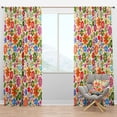 thumbnail image 1 of Designart 'Floral Retro Pattern XVIII' Bohemian & Eclectic Blackout Curtain Panel, 1 of 4