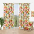 thumbnail image 1 of Designart 'Floral Retro Pattern XVIII' Bohemian & Eclectic Curtain Panel, 1 of 4