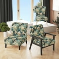 thumbnail image 1 of Designart "Floral Seashell Symphony" Beige Coastal Upholstered Accent Chair - Nautical & Coastal Arm Chair For Living Room, 1 of 5