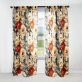 thumbnail image 1 of Designart "Floral Symphony Delicacy I" Botanical Traditional Curtain, Floral Single Panel, 1 of 6