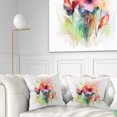thumbnail image 1 of Designart Floral Watercolor Illustration - Abstract Floral Throw Pillow - 18x18, 1 of 5