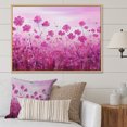 thumbnail image 1 of Designart "Floral Whispers In The Wild I" Flower Field Floater Framed Wall Art Living Room, 1 of 5