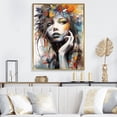 thumbnail image 1 of Designart "Floral Woman Autumn Portrait II" Fashion Floater Framed Canvas Print, 1 of 7