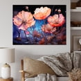 thumbnail image 1 of Designart "Flourishing Pink Cornflowers In Neon" Cornflowers Wall Art Prints, 1 of 7
