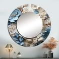 thumbnail image 1 of Designart "Flourishing Tranquil Blue And White Dogwood" Dogwood Rund Mirror For Wall Decor - Large White Round Printed Mirror - Traditional Round Office Mirror - 29" x 29", 1 of 6
