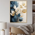 thumbnail image 1 of Designart "Flourishing Wonders Of Beige And Gold Flora IV" Plants Floater Framed Canvas Prints, 1 of 5