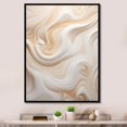 thumbnail image 1 of Designart "Flow Of Abstract Milky White" Abstract Shapes Floater Framed Wall Decor, 1 of 5