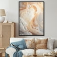 thumbnail image 1 of Designart "Flow Of Abstract Milky White I" Abstract Shapes Floater Framed Canvas Art Print, 1 of 5