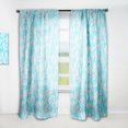 thumbnail image 1 of Designart 'Flower Pattern On Turquoise Pattern' Modern & Contemporary Curtain Panel, 1 of 5