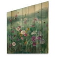 thumbnail image 1 of Designart 'Flower field' Floral Farmhouse Print on Natural Pine Wood, 1 of 3
