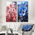 thumbnail image 1 of Designart "Flower landscape Pink Crimson I" Cherry Blossom Wall Art Set Of 2 - Pink Floral Canvas Set For Living Room Decor, 1 of 7