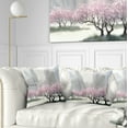 thumbnail image 1 of Designart Flowering Trees at Spring - Landscape Printed Throw Pillow - 16x16, 1 of 5