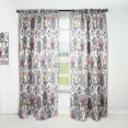 thumbnail image 1 of Designart 'Flowers Retro III' Mid-Century Modern Curtain Panel, 1 of 5