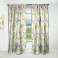 thumbnail image 1 of Designart 'Flowers With Floral Pattern' Mid-Century Modern Curtain Panel, 1 of 5