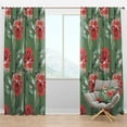 thumbnail image 1 of Designart 'Flowers With Green Leaves II' Floral Blackout Curtain Panel, 1 of 4