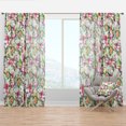 thumbnail image 1 of Designart 'Flowers With Green Leaves VII' Floral Curtain Panel, 1 of 4