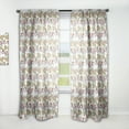 thumbnail image 1 of Designart 'Flowers and Birds With Pattern' Floral Curtain Panel, 1 of 5