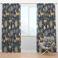 thumbnail image 1 of Designart 'Flowers and Hearts Antlers With Deer' Floral Blackout Curtain Panel, 1 of 4