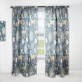 thumbnail image 1 of Designart 'Flowers and Hearts Antlers With Deer' Floral Curtain Panel, 1 of 5