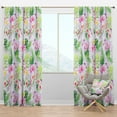 thumbnail image 1 of Designart 'Flowers and Tropical Botanicals III' Mid-Century Modern Blackout Curtain Panel, 1 of 4