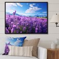 thumbnail image 1 of Designart "Flowers peaceful Lavender II" Floral Floater Framed Canvas Print, 1 of 7