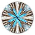 thumbnail image 1 of Designart 'Flowers with Radiating Rays ' Modern wall clock, 1 of 3