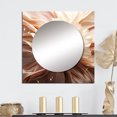 thumbnail image 1 of Designart "Flowing Blossom Art Delicate White & Soft Blush I" Abstract Shapes Square Mirror For Wall Decor - Large Pink Square Printed Wall Mirror Art - Wall Mounted Square Mirror, 1 of 5