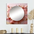 thumbnail image 1 of Designart "Flowing Blossom Art Gentle White And Soft Blush II" Abstract Shapes Square Mirror Wall Decor Transitional - Large Pink Square Bathroom Mirror - Square Printed Wall Mirror Art, 1 of 5