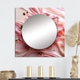 thumbnail image 1 of Designart "Flowing Blossom Art Gentle White And Soft Blush III" Abstract Shapes Pink Large Square Mirror - Square Bedroom Mirror Printed Wall Decor - Transitional Square Printed Wall Mirror Art, 1 of 5