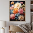 thumbnail image 1 of Designart "Flowing Curved Stems Of Mums I" Mums Floater Framed Canvas Wall Art, 1 of 5