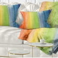 thumbnail image 1 of Designart Flowing Rainbow Colors - Abstract Throw Pillow - 12x20, 1 of 5
