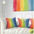 thumbnail image 1 of Designart Flowing Rainbow Colors - Abstract Throw Pillow - 16x16, 1 of 5