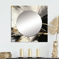 thumbnail image 1 of Designart "Fluid Fusion in Gold and Grey II" Abstract Square Mirror For Wall Decor - Large Gold Square Printed Wall Mirror Art - Square Transitional Mirror - Wall Mounted Square Large Mirror, 1 of 5