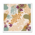 thumbnail image 1 of Designart 'Fluid Shapes and Flowers Silhouettes' Modern Framed Art Print, 1 of 4