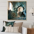 thumbnail image 1 of Designart "Fluid Toilet Oceanic Escape I" Bath & Laundry Floater Framed Canvas Print, 1 of 7