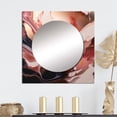 thumbnail image 1 of Designart "Fluidity in Marble Ocean Waves IV" Abstract Marble Square Mirror For Wall Decor - Large Red Square Mirror Printed Wall Decor - Modern Square Living Room Mirror, 1 of 5
