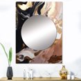thumbnail image 1 of Designart "Fluidity in Marble Ocean Waves V" Abstract Marble Mirror Wall Decor - Modern Black Abstract Large Mirror Wall Decor For Bedroom - 40" x 30" Inch, 1 of 5