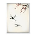 thumbnail image 1 of Designart 'Flying Two Sweet Winter Birds' Traditional Framed Canvas Wall Art Print, 1 of 5